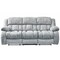 Homeroots 88" Light Gray Upholstered Reclining USB Sofa With Toss Pillow 559210 - alternate 3