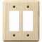 Amerelle 2-Gang Solid Ash Rocker Decorator Wall Plate Unfinished Ash 401RR - alternate 1