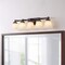 Jonathan Y Staunton 32.5" 5-Light Farmhouse Cottage Metal LED Vanity Light w/Frosted Glass Shades, Oil Rubbed Br JYL7622A - alternate 4