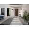 Vdomdoors Front Exterior Prehung Metal-Plastic Door Frosted Glass / MANUX 8112 Walnut / Office Commercial and MANUX8112EXD-WLN-W32+14-H80-RH-I - alternate 1