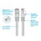 Monoprice Cat6 Utp Cable_ 2Ft White 4113 - alternate 2