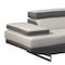 Homeroots Gray Leather L Shaped Two Piece Corner Sectional 366196 - alternate 6