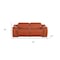 Homeroots 76in Orange and Silver Italian Leather Power Reclining Loveseat 720515 - alternate 4
