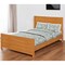 Homeroots Brown Ribbed Texture Solid Wood Queen Bed Frame 523652 - alternate 1