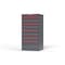 Strong Hold 10 drawer cabinet - (2x 2ft, 3x 4ft, 4x 5ft, 1x 8ft) - Red accents - Keyed Alike S3060-PPAAS-1002DS - alternate 3