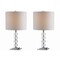 Jonathan Y Barnard 22" LED Crystal/Metal Table Lamp, Clear, 2PK JYL5040A-SET2 - alternate 1