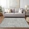 Homeroots 5' X 8' Gray And Ivory Abstract Washable Indoor Outdoor Area Rug 594936 - alternate 2