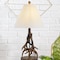 Jonathan Y Cabell 26" Farmhouse Rustic Iron LED Table Lamp, Brown/White JYL8501A - alternate 5