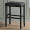 Alaterre Furniture Madison Backless Bar Height Stool Black Finish with Black PU AVMA22P0 - alternate 5