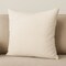 Homeroots 22" Cream Linen Throw Pillow Cover with Texture 608218 - alternate 1