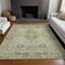 Homeroots 5' X 8' Artichoke Green Brown And Beige Floral Washable Indoor Outdoor Area Rug 605444 - alternate 2