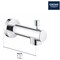 Grohe Brass Tub Spout in Matte Black 133662431 - alternate 1