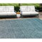 Homeroots 9' X 12' Teal Blue Gray And Charcoal Ombre Washable Indoor Outdoor Area Rug 588580 - alternate 1