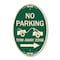 Signmission No Parking Tow-Away Zone with Right Arrow, 12 In X 18 In Architectural Oval, Heavy Gauge Aluminum A-OV-G-1218-23606 - alternate 1