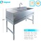 Amgood Underbar Sink, 2 bowl, Stainless Steel, 19 in W x 48 in L x 33 in H SINK BAR S2C-101410-LR-F-Z - alternate 3