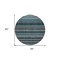 Homeroots 8' Teal Blue Sky Blue And Gray Round Striped Washable Indoor Outdoor Area Rug 577813 - alternate 3