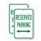 Signmission Reserved Parking With Double Arrow, 18'' X 24'' 2 Signs, Heavy Gauge Aluminum, 2PK A-1824-2PACK-24777 - alternate 1