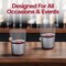 Smarty Had A Party 12 oz. Clear with Metallic Silver Thick Bottom Round Disposable Plastic Tumblers (240 Cups), 240PK 513S-CASE - alternate 4