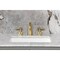 Kingston Brass Widespread Bathroom Faucet with Knurled Handle and Brass Pop-Up, Brushed Brass KS2967KNL - alternate 4