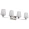 Nuvo Lune, 4 Light Vanity, Brushed Nickel Finish, Etched White Glass 60/8224 - alternate 1