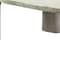 Homeroots 47" Beige and Oak Distressed Cement Oval Coffee Table 572275 - alternate 5