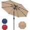 Simple Deluxe 9' Solar Umbrella 32 LED Lighted Patio Umbrella Table Market Umbrella with Push Button Tilt/Crank O LGBRLA9LEDTAN - alternate 1