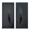 Vdomdoors Steel Door Deux 6501 Anthracite Sidelight Exterior Window Stainless Inserts Single Modern Painted-W DEUX6501EXD-BLK-W36+12 x H80-Left-hand Inswing - alternate 3