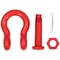 Mytee Products 10Pcs 5/8in Anchor Shackle Forged Carbon Steel w/ Safety Screw Pin 6,500 lbs WLL, 10PK SHACKLE-ANCHOR-BT-58x10 - alternate 4