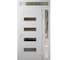 Vdomdoors Front Exterior Prehung Metal-Plastic Door, Manux 8113 White Silk, Side and Top Sidelite Transom, Of MANUX8113EXD-WS-W32+14xH80+14-LH - alternate 1