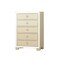 Homeroots 15" X 31" X 45" Champagne Wood Mirror Veneer Chest 347152 - alternate 1