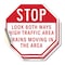 Signmission Stop Look Both Ways High Traffic Ar, 18 inch X 18 inch, Vinyl Decal, 2PK OC-D-2PACK-18-212 - alternate 1