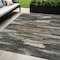Homeroots 5' X 8' Charcoal Copper And Ivory Abstract Washable Indoor Outdoor Area Rug 612486 - alternate 1