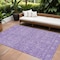 Homeroots 8' X 10' Plum And Lavender Floral Washable Indoor Outdoor Area Rug 604680 - alternate 1