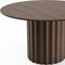 Homeroots 52" Brown Wood Pedestal Base Round Top Dining Table 720942 - alternate 2