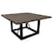 Homeroots 60" Dark Brown and Black Solid Wood and Iron Frame Base Square Dining Table 544750 - alternate 3