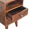 Homeroots 20" Walnut Solid Wood Square Two Drawer Nightstand 651544 - alternate 6
