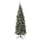 Elf Stor 6ft Prelit Christmas Tree Flocked Artificial Spruce Pencil Christmas Tree w/ 250 LED Lights & Stand 50-300-6FLK - alternate 1