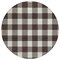 Homeroots 8' Black And Gray Round Plaid Washable Indoor Outdoor Area Rug 595375 - alternate 4