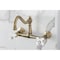 Kingston Brass Double-Handle Wall Mount Bathroom Faucet, Antique Brass KS3243PX - alternate 3