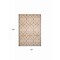 Homeroots 4' X 6' Cream Beige And Brown Trellis Indoor Outdoor Area Rug 546663 - alternate 3