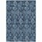 Homeroots 5' X 8' Navy Blue And Denim Blue Damask Washable Indoor Outdoor Area Rug 588185 - alternate 6