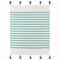 Homeroots 50" X 60" Blue and White Woven Cotton Striped Throw Blanket with Tassels 516554 - alternate 1