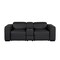 Homeroots 90in Black and Brown Italian Leather Power Reclining Loveseat With Storage 720554 - alternate 1