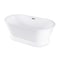 Kingston Brass 60-Inch Acrylic Oval Double Ended Pedestal Tub with Drain, No Faucet Drillings VTDE602824C423 - alternate 1