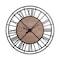 Homeroots 59" Black And Brown Metal and Solid Wood Skeleton Circle Wall Clock 376233 - alternate 1