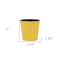 Homeroots 5in Yellow Recycled Plastic Indoor Outdoor Round Pot Planter 488322 - alternate 3