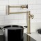 Kingston Brass Deck Mount Pot Filler Faucet with Knurled Handle, Antique Brass KS4703RKZ - alternate 3