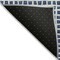 Homeroots 8' Navy Blue And Ivory Round Geometric Washable Indoor Outdoor Area Rug 583308 - alternate 4