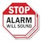 Signmission Stop Alarm Will Sound, 10 inch X 10 inch, Plastic Sign, 2PK OC-P-2PACK-10-189 - alternate 1