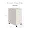 Space Solutions 14.25 in W 3 Drawer Mobile Vertical File Cabinet, Pearl White 24428 - alternate 7